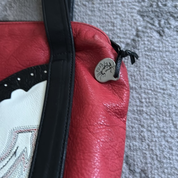 Erda Red & Black Western Handbag